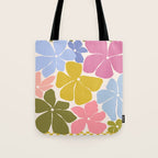 Checkered Carefree Blooms Tote Bag Gallery Image 1