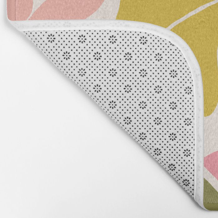 Checkered Carefree Blooms Bath Mat Gallery Image 2