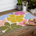 Checkered Carefree Blooms Outdoor Rug Gallery Image 2