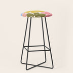 Checkered Carefree Blooms Stool Gallery Image 1