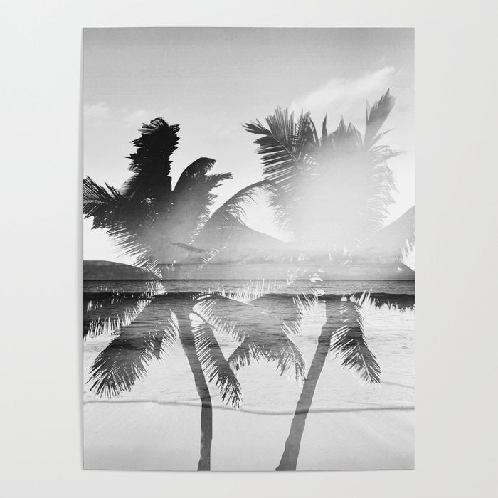 Tropicana seas - bw Poster Gallery Image 4