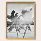 Tropicana seas - bw Serving Tray Gallery Image 1