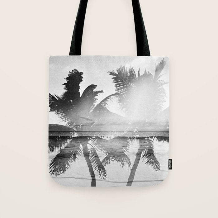 Tropicana seas - bw Tote Bag Gallery Image 1