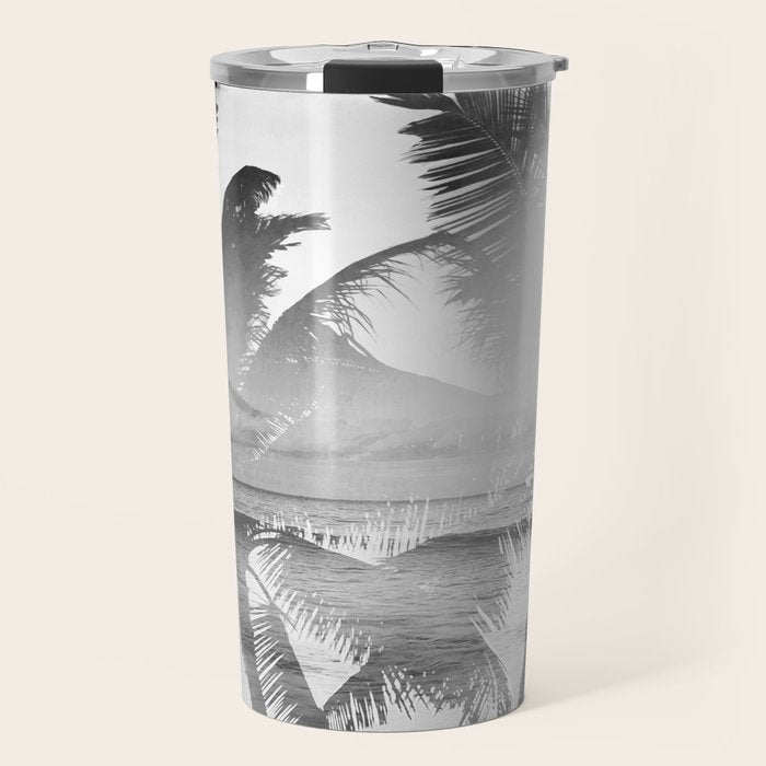 Tropicana seas - bw Travel Mug Gallery Image 1