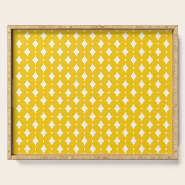 Vintage Stars XVII Bright Yellow Serving Tray Gallery Image 1