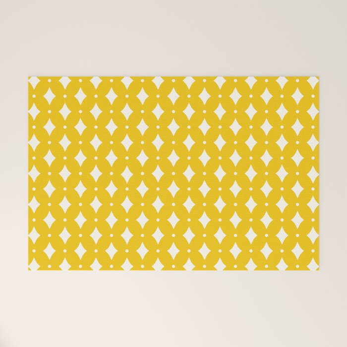 Vintage Stars XVII Bright Yellow Welcome Mat Gallery Image 1