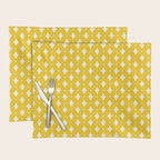 Vintage Stars XVII Bright Yellow Placemat Gallery Image 1