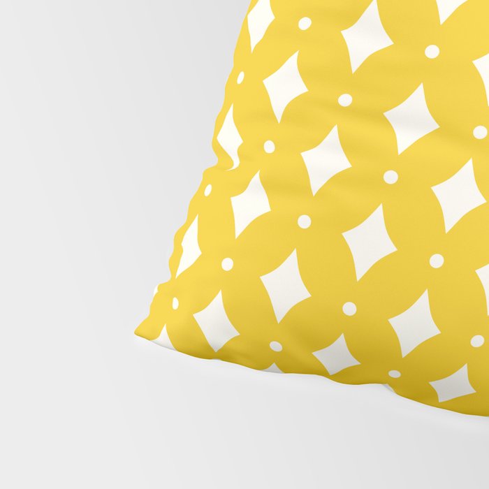 Vintage Stars XVII Bright Yellow Pillow Sham Gallery Image 4