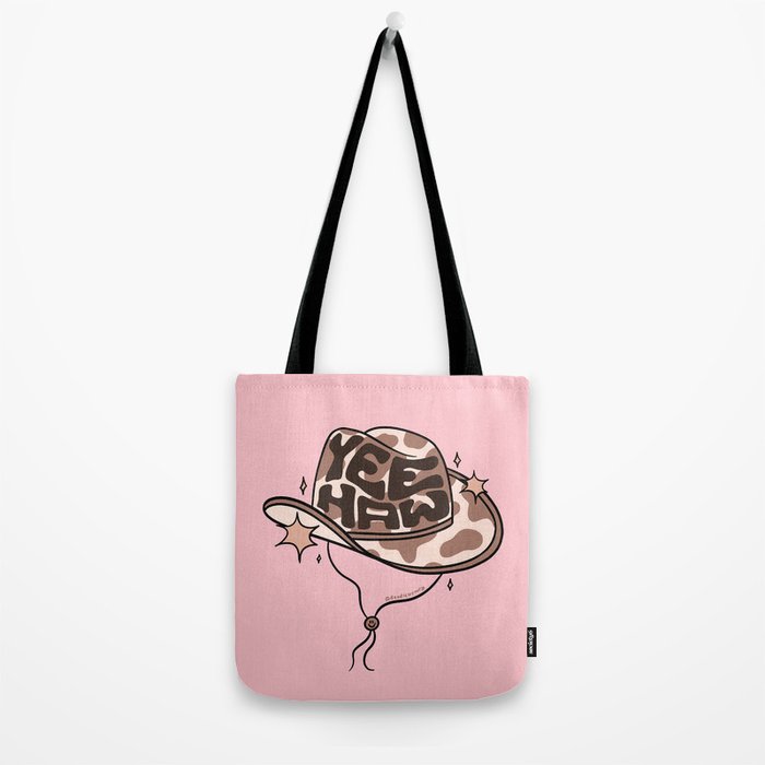 Yeehaw Cowboy Hat Inspired by PANTONE 17 1230 Mocha Mousse Tote Bag Gallery Image 2