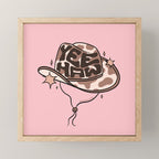 Yeehaw Cowboy Hat Inspired by PANTONE 17 1230 Mocha Mousse Mini Art Print Gallery Image 1