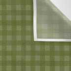 Gingham Check Pattern in Olive and Moss Green Wall Tapestry Gallery Image 3