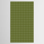 Gingham Check Pattern in Olive and Moss Green Tablecloth Gallery Image 2