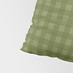 Gingham Check Pattern in Olive and Moss Green Pillow Sham Gallery Image 4