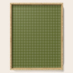 Gingham Check Pattern in Olive and Moss Green Serving Tray Gallery Image 1