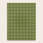 Gingham Check Pattern in Olive and Moss Green Notebook Gallery Image 4
