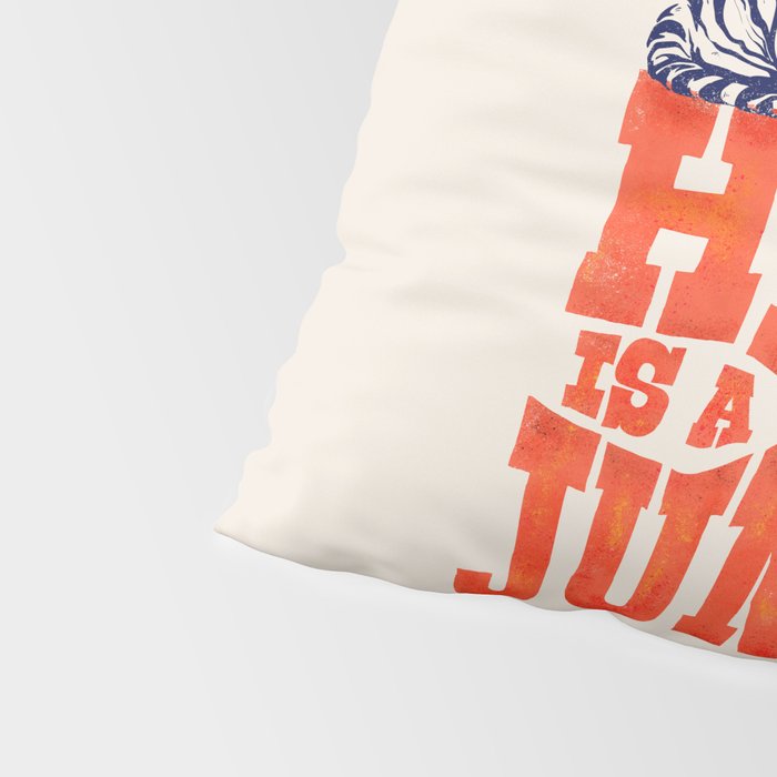 My Head is a Jungle-Tiger typography Pillow Sham Gallery Image 4