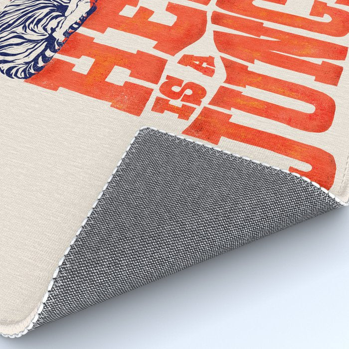 My Head is a Jungle-Tiger typography Rug Gallery Image 4