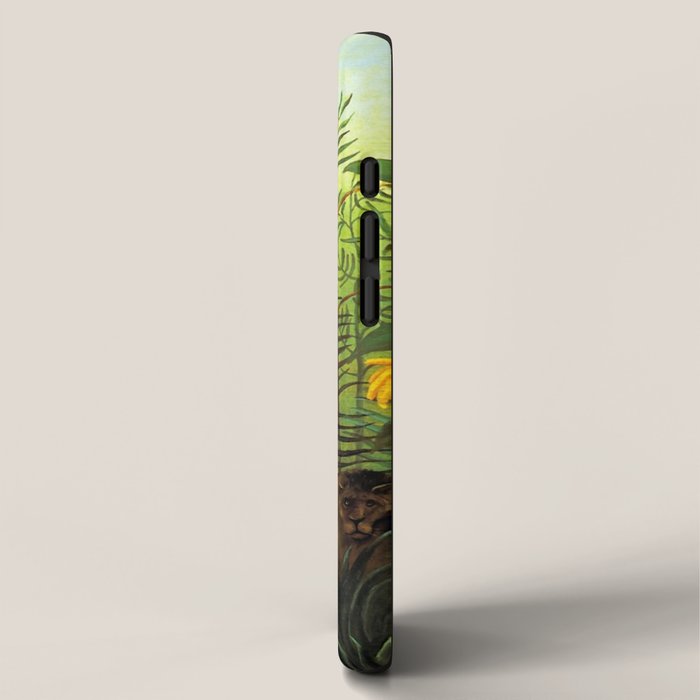 Henri Rousseau "Exotic Landscape with Lion and Lioness in Africa" iPhone Case Gallery Image 2