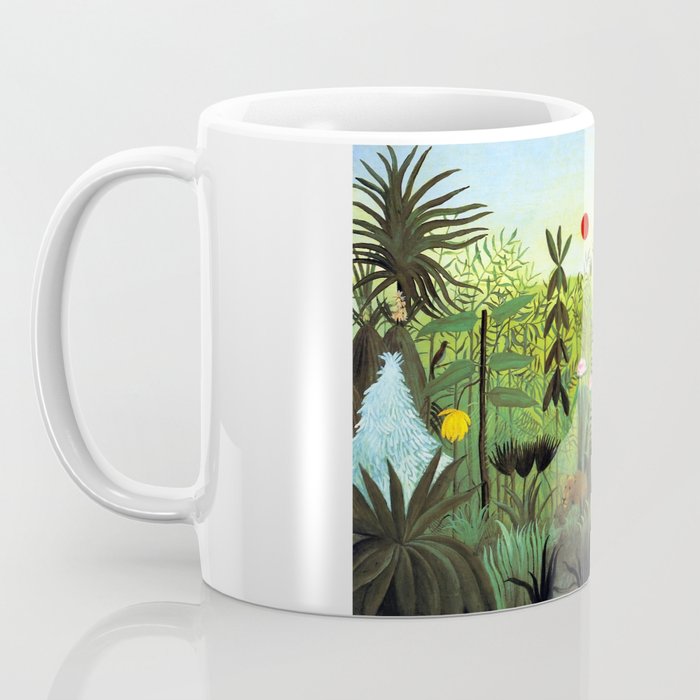 Henri Rousseau "Exotic Landscape with Lion and Lioness in Africa" Coffee Mug Gallery Image 3