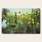 Henri Rousseau "Exotic Landscape with Lion and Lioness in Africa" Cutting Board Gallery Image 1