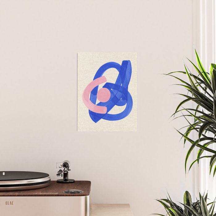 Pink And Blue Round Orbit Poster Gallery Image 2