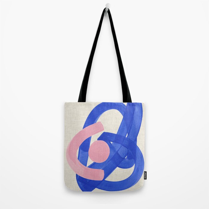 Pink And Blue Round Orbit Tote Bag Gallery Image 2