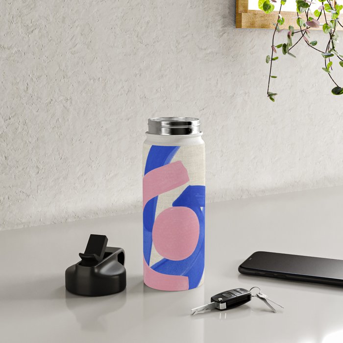Pink And Blue Round Orbit Water Bottle Gallery Image 4