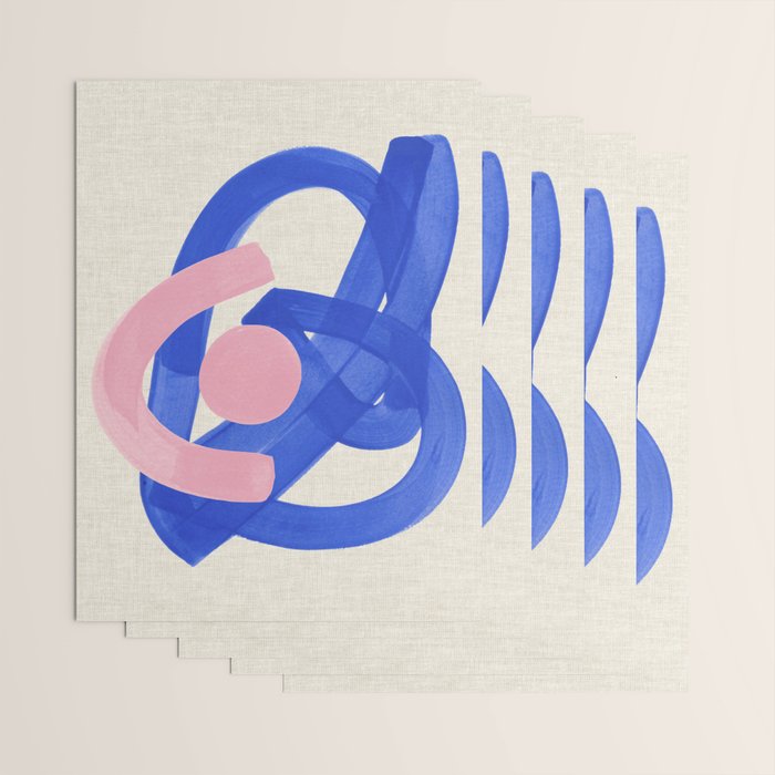 Pink And Blue Round Orbit Wrapping Paper Gallery Image 3