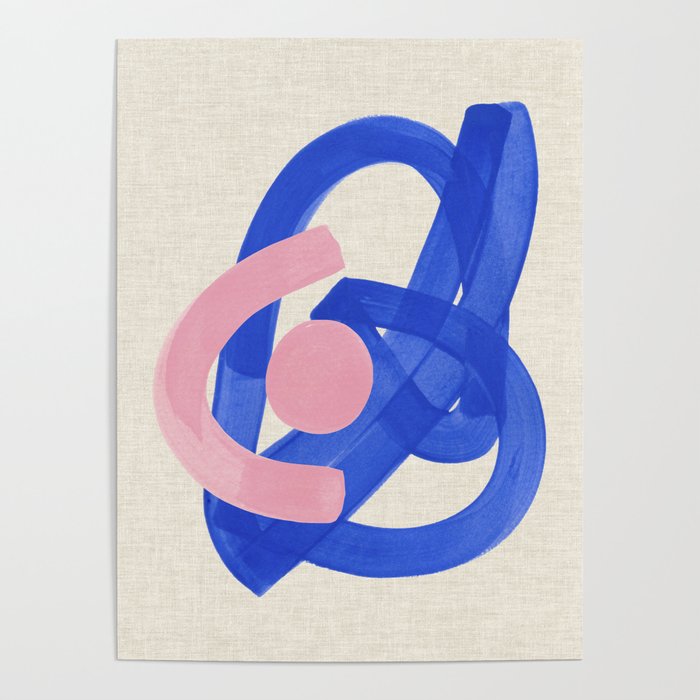 Pink And Blue Round Orbit Poster Gallery Image 4