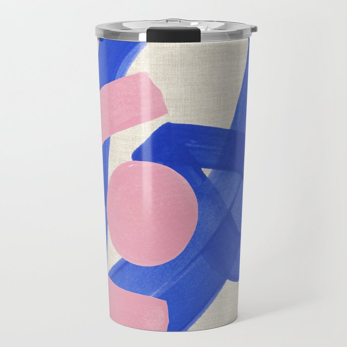 Pink And Blue Round Orbit Travel Mug Gallery Image 1