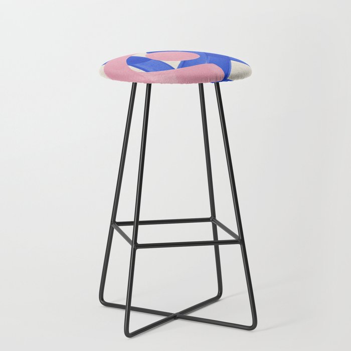 Pink And Blue Round Orbit Stool Gallery Image 1