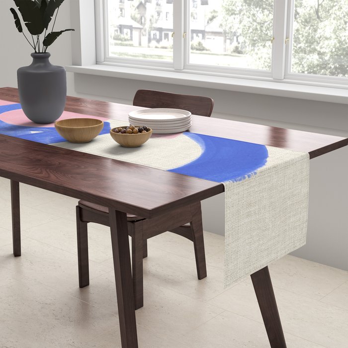 Pink And Blue Round Orbit Table Runner Gallery Image 2