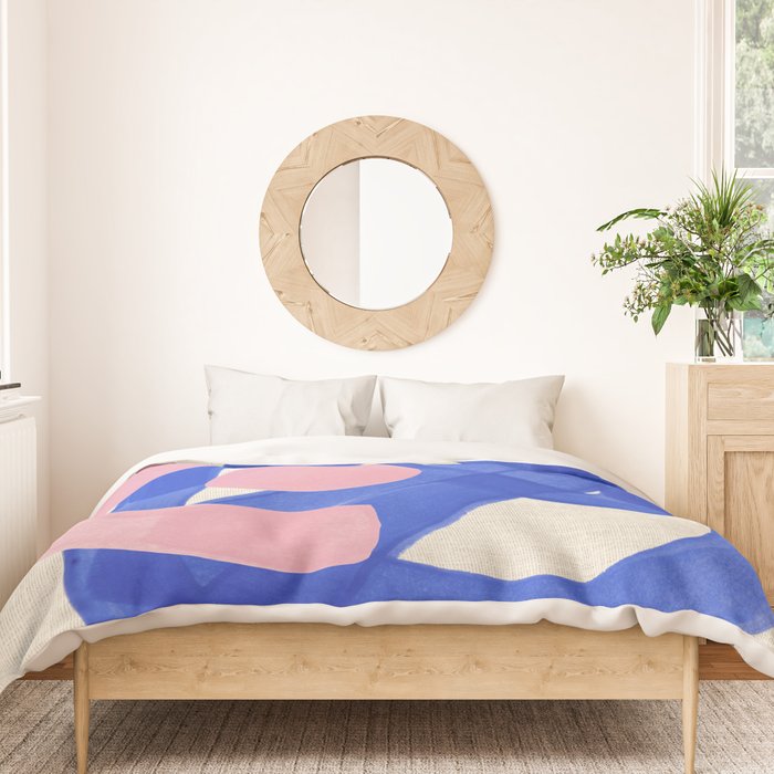 Pink And Blue Round Orbit Duvet Cover Gallery Image 3
