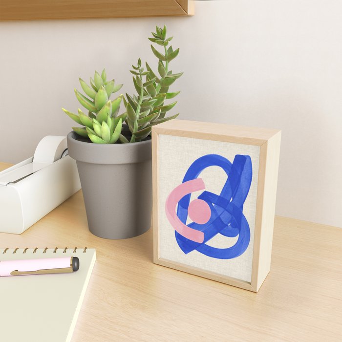Pink And Blue Round Orbit Mini Art Print Gallery Image 2