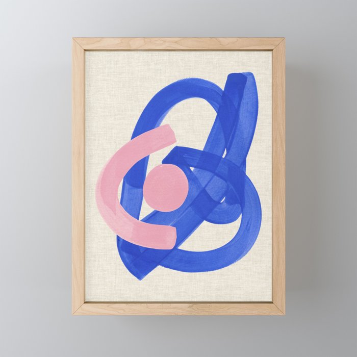 Pink And Blue Round Orbit Mini Art Print Gallery Image 1