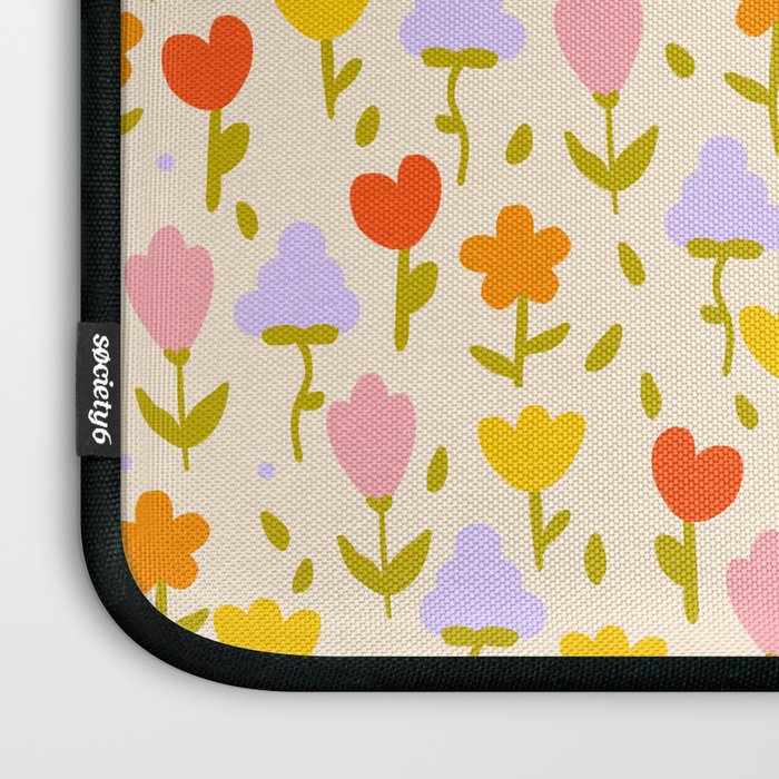 Colourful spring flowers pattern  Laptop Sleeve Gallery Image 3