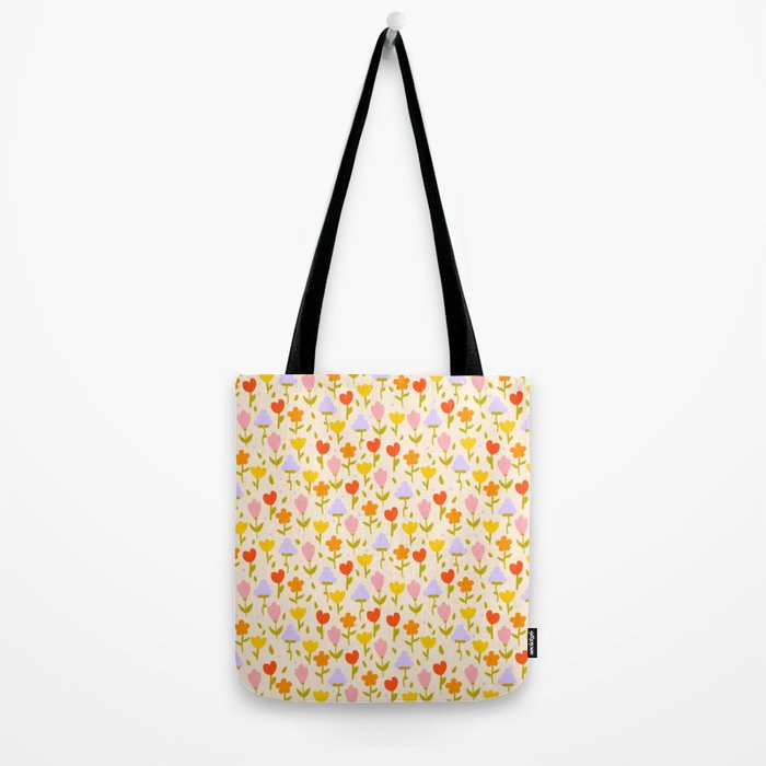 Colourful spring flowers pattern  Tote Bag Gallery Image 2
