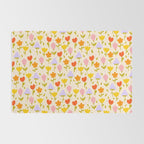 Colourful spring flowers pattern  Rug Gallery Image 2