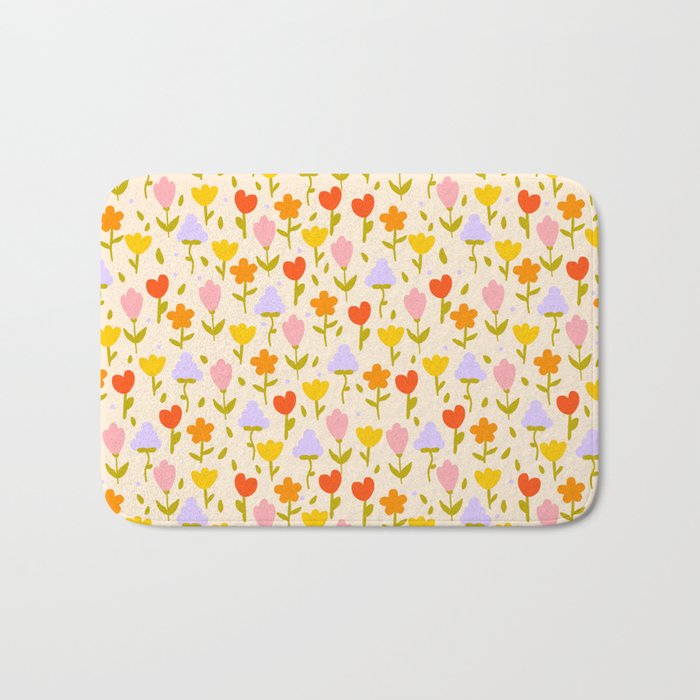 Colourful spring flowers pattern  Bath Mat Gallery Image 1