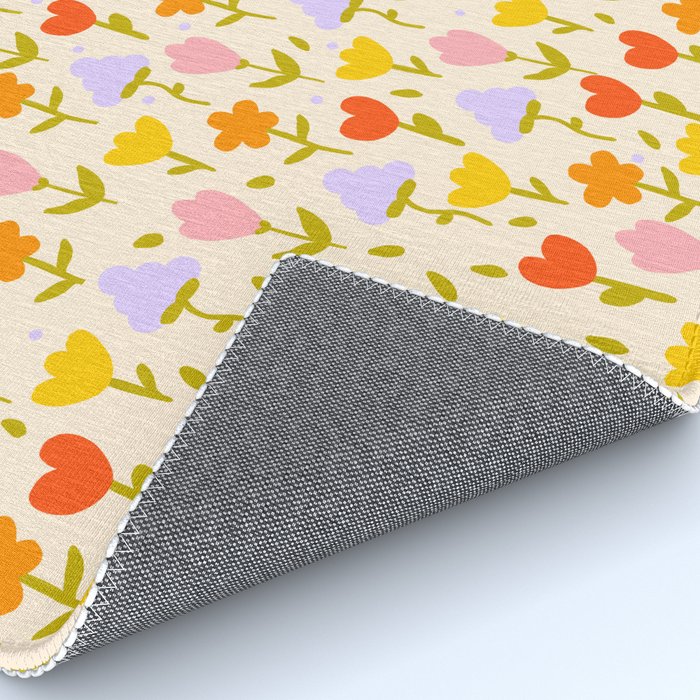 Colourful spring flowers pattern  Rug Gallery Image 4