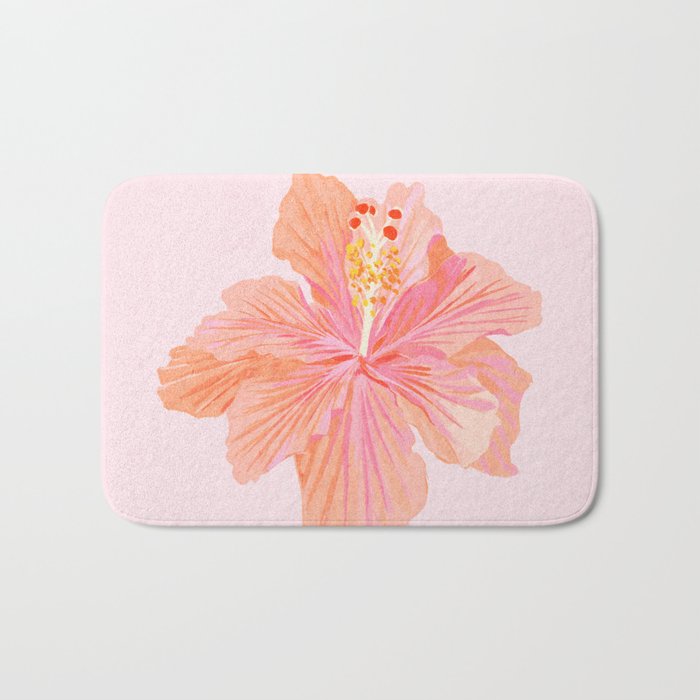 Hibiscus Flower Bath Mat Gallery Image 1