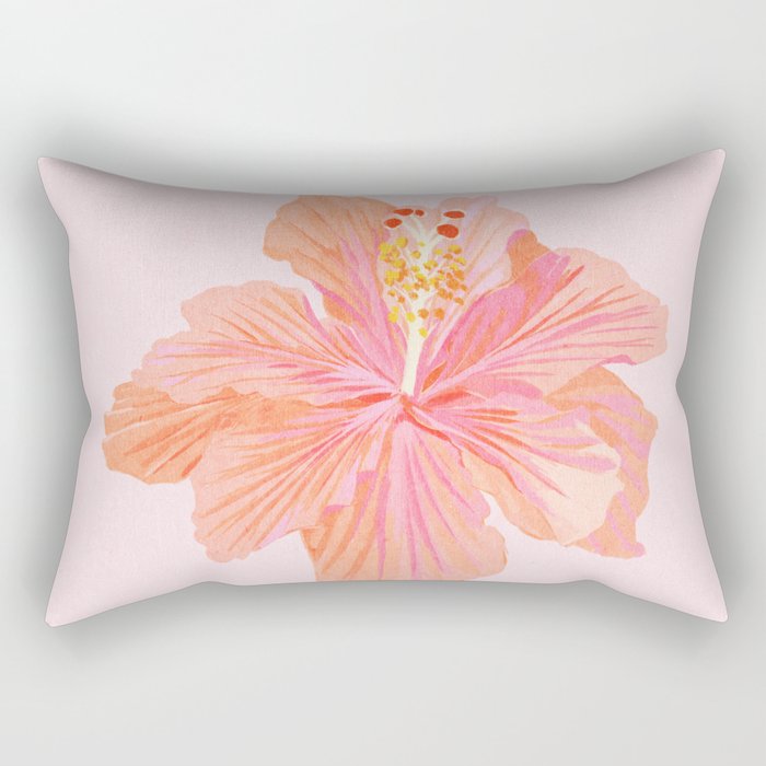 Hibiscus Flower Rectangular Pillow Gallery Image 2