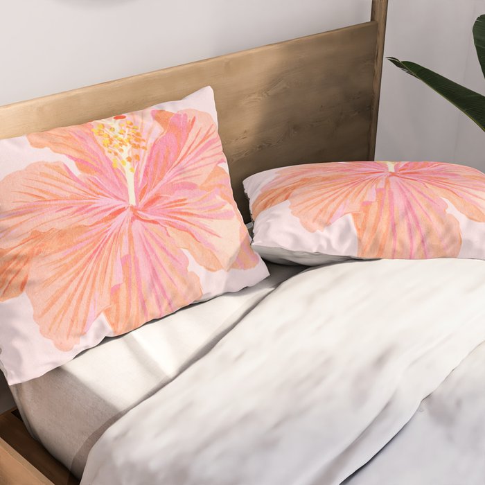Hibiscus Flower Pillow Sham Gallery Image 2