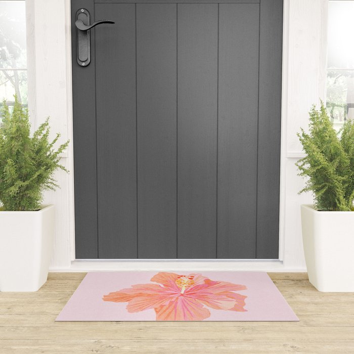 Hibiscus Flower Welcome Mat Gallery Image 3