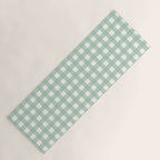 Buffalo Checks in Sage Green and White Yoga Mat Gallery Image 1