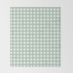 Buffalo Checks in Sage Green and White Throw Blanket Gallery Image 2