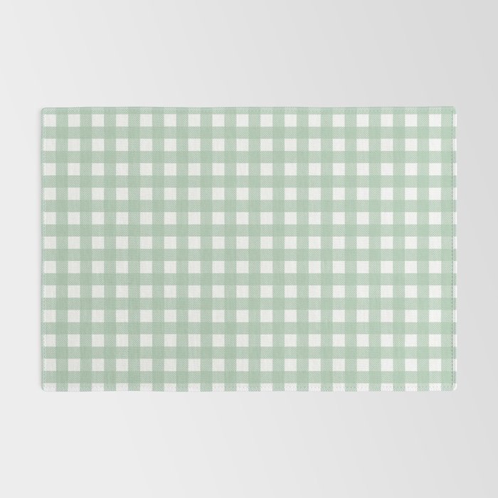 Buffalo Checks in Sage Green and White Rug Gallery Image 2
