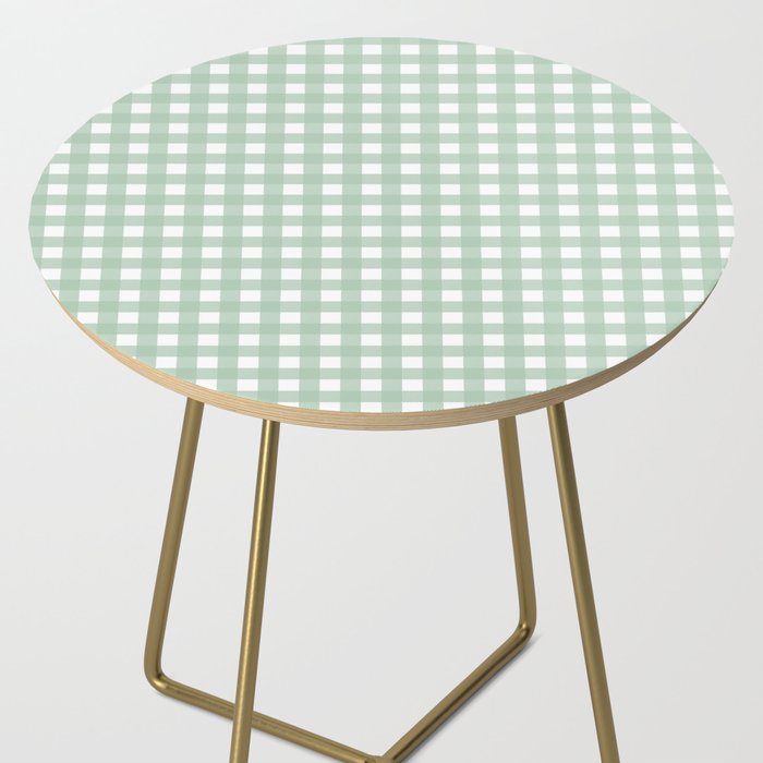 Buffalo Checks in Sage Green and White Side Table Gallery Image 2