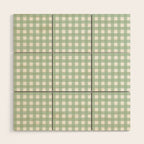 Buffalo Checks in Sage Green and White Wood Wall Art Gallery Image 1