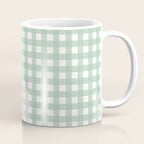 Buffalo Checks in Sage Green and White Coffee Mug Gallery Image 1